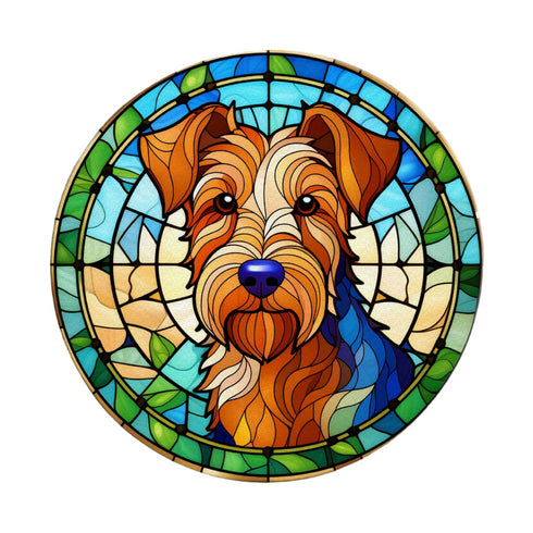 Welsh Terrier Glass Suncatcher Worktop Saver